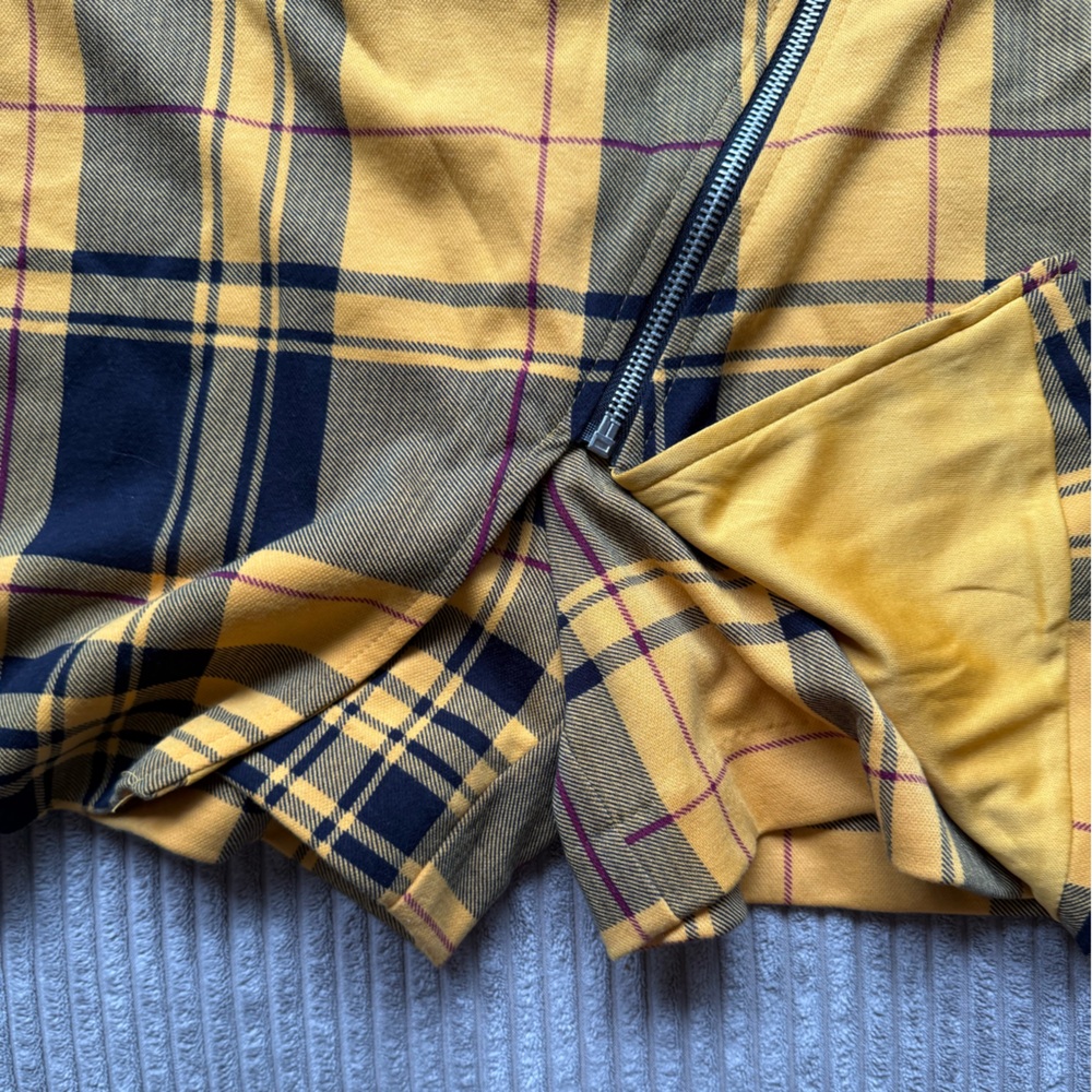 Plaid Yellow and Black Skort - Picture 5 of 5
